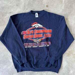 Vintage 1998 Denver Broncos AFC Champions Super Bowl XXXII Logo 7 Sweatshirt XL